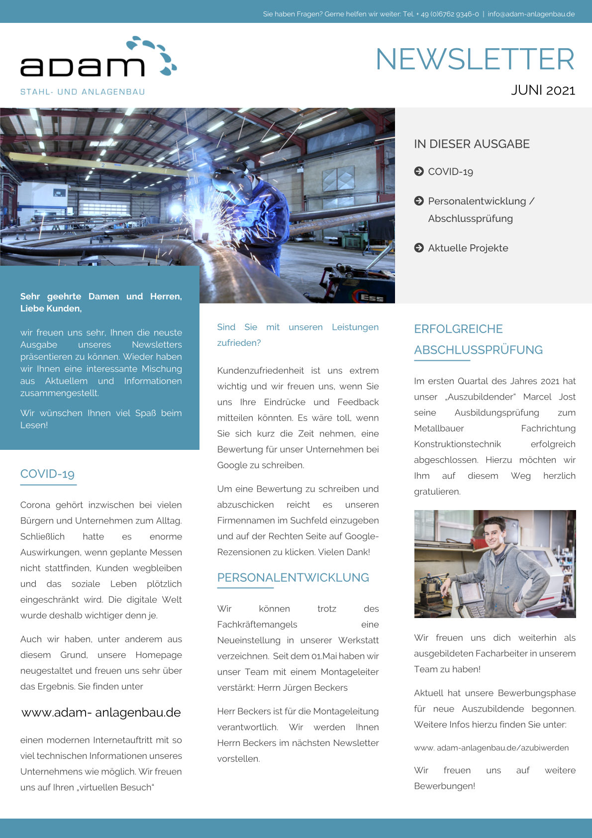 ADAM Newsletter Juli 2020